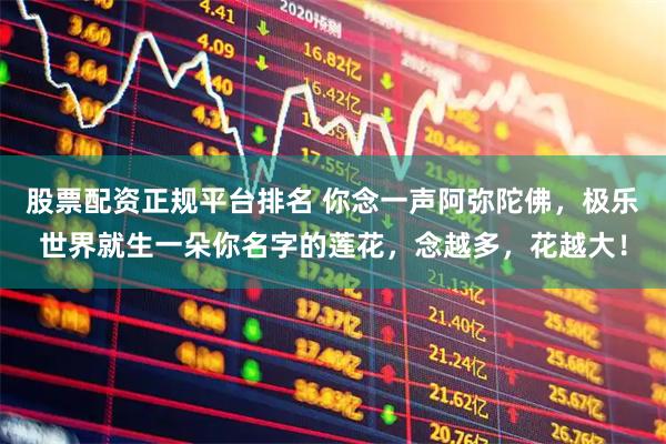 股票配资正规平台排名 你念一声阿弥陀佛，极乐世界就生一朵你名字的莲花，念越多，花越大！